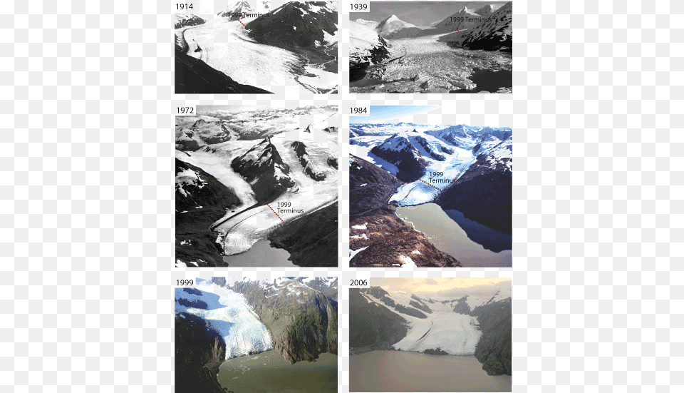 See Figure Caption For Full Description Columbia Glacier Glacier Then And Now, Ice, Mountain, Nature, Outdoors Free Transparent Png