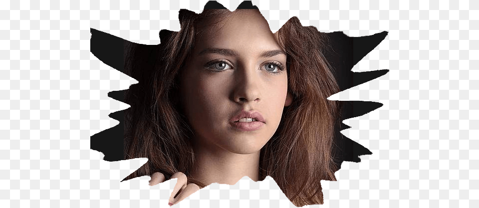 See How The White Part Of The Mask Picked Up The Image Girls Face Transparent, Head, Person, Photography, Portrait Free Png