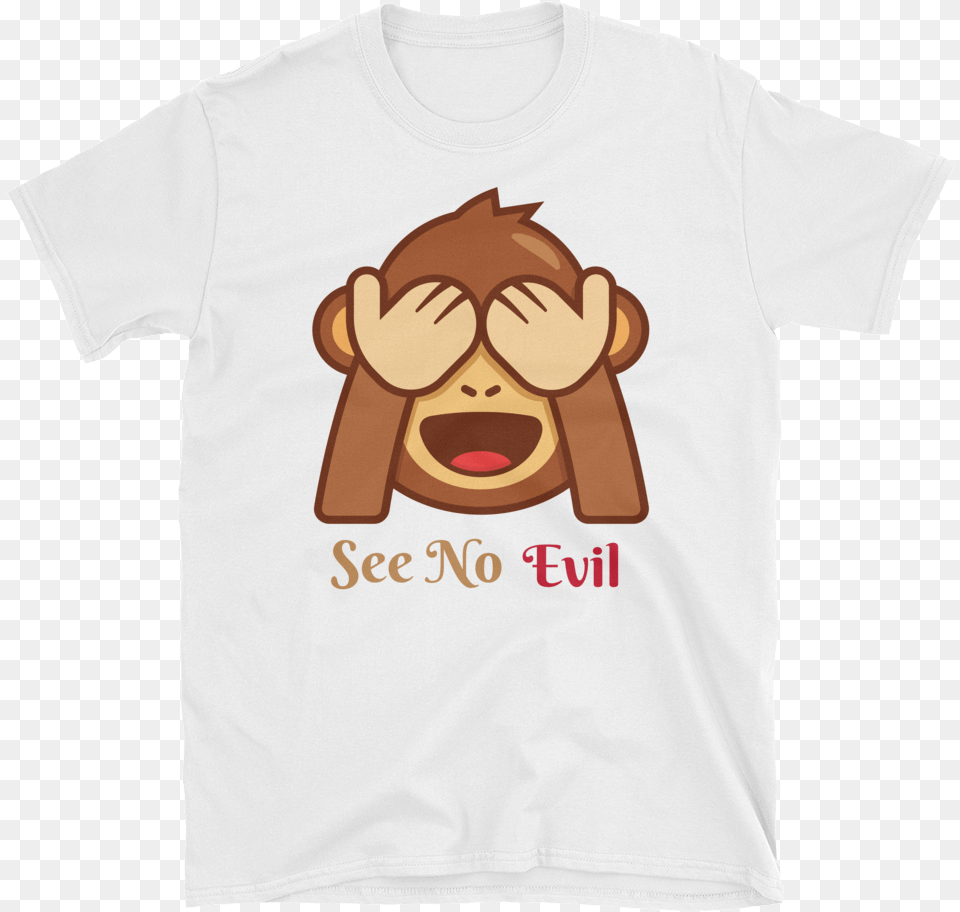 See No Evil Monkey Emoji T Shirt Pyramid Vritra T Shirt, Clothing, T-shirt, Face, Head Png Image