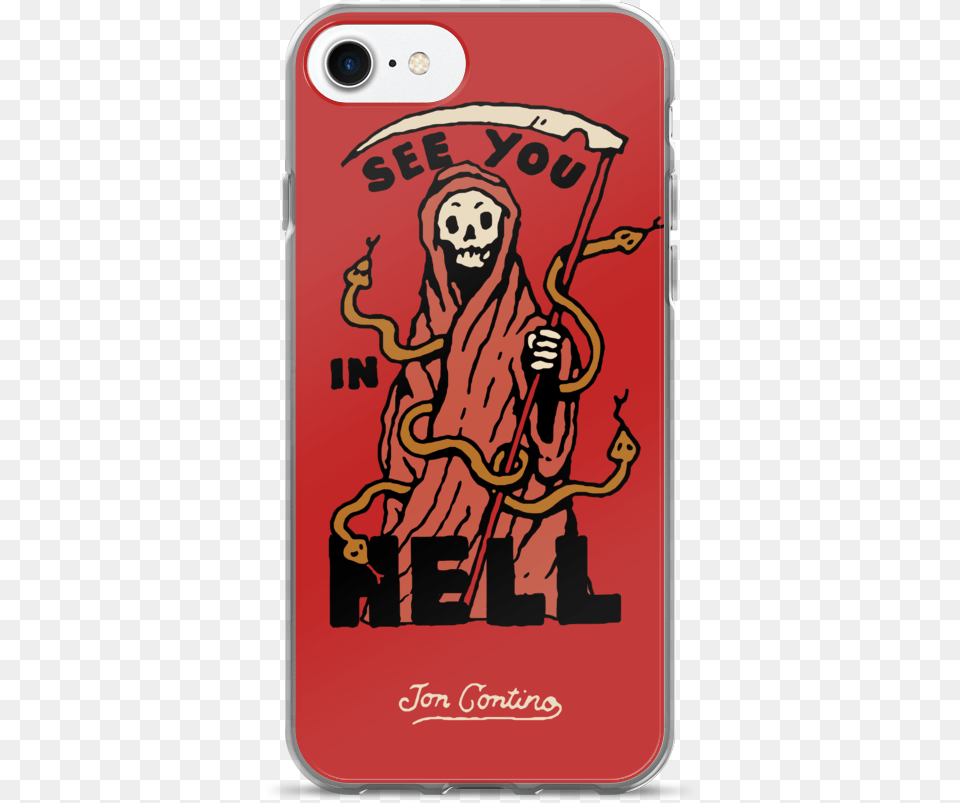 See You In Hell Iphone Case Illustration, Electronics, Mobile Phone, Phone, Person Free Png