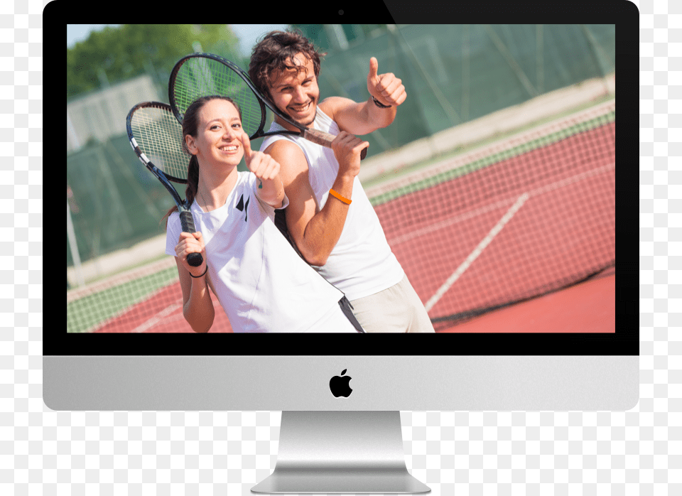 See You In Marbella Computer Monitor, Person, Racket, Sport, Hand Free Png Download