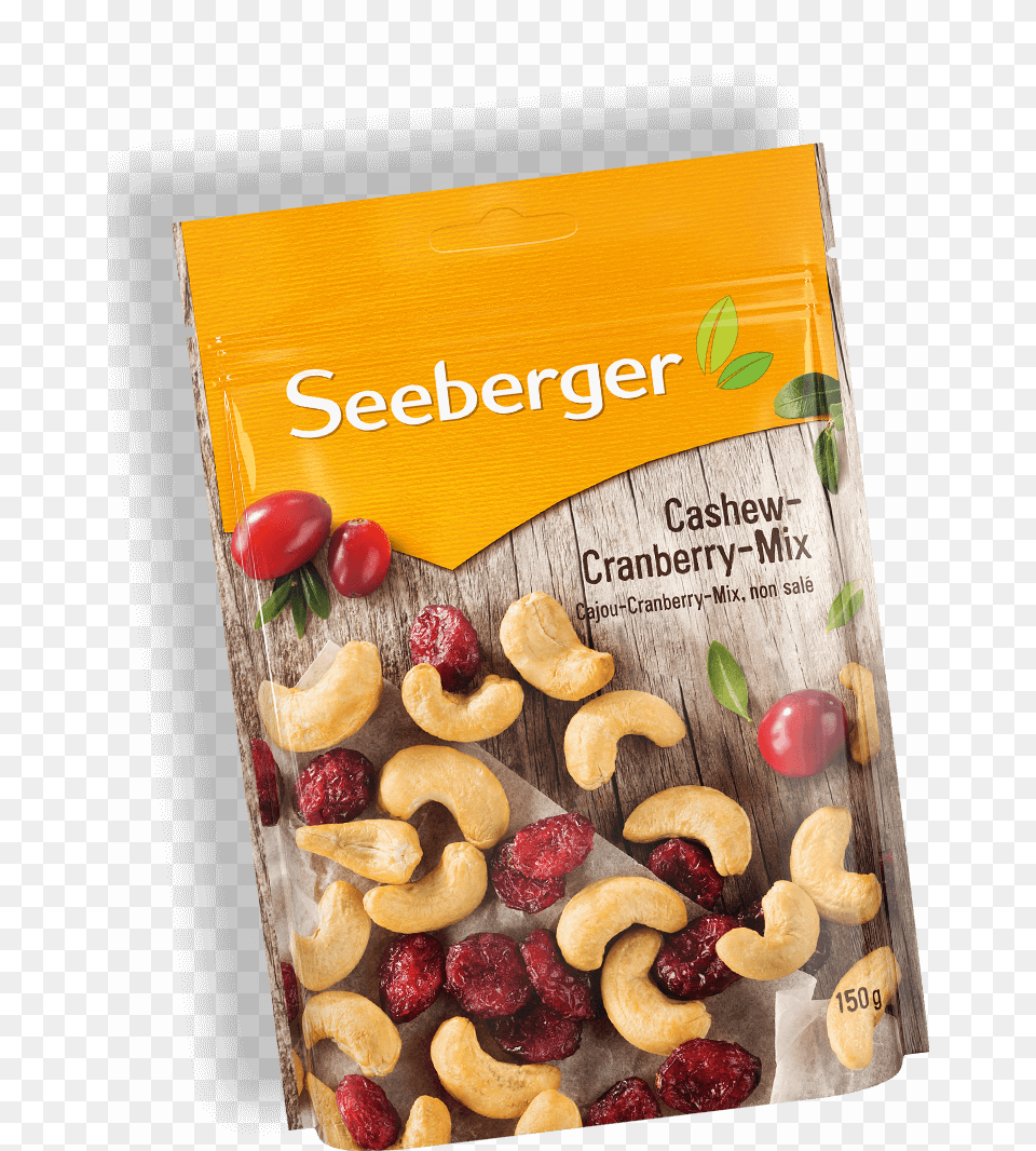 Seeberger Cashew Cranberry Mix Gedreht Produktansicht Seeberger Cashew Cranberries, Fungus, Plant, Food, Produce Free Png