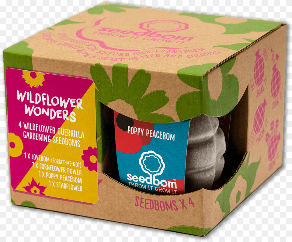Seed Bomb Bees, Box, Cardboard, Carton, Package Png Image