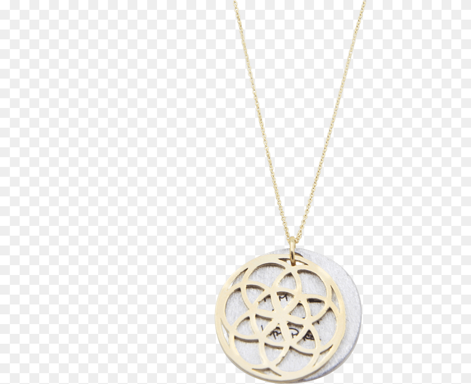 Seed Of Life Necklace 14k Gold Locket, Accessories, Jewelry, Pendant Png Image