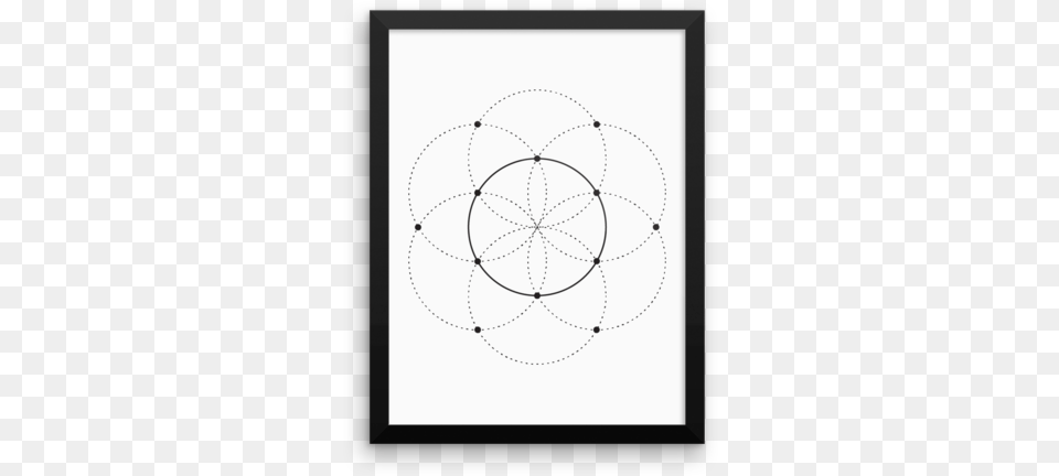 Seed Of Life With Triangle Line Art, Sphere, White Board, Diagram Free Png