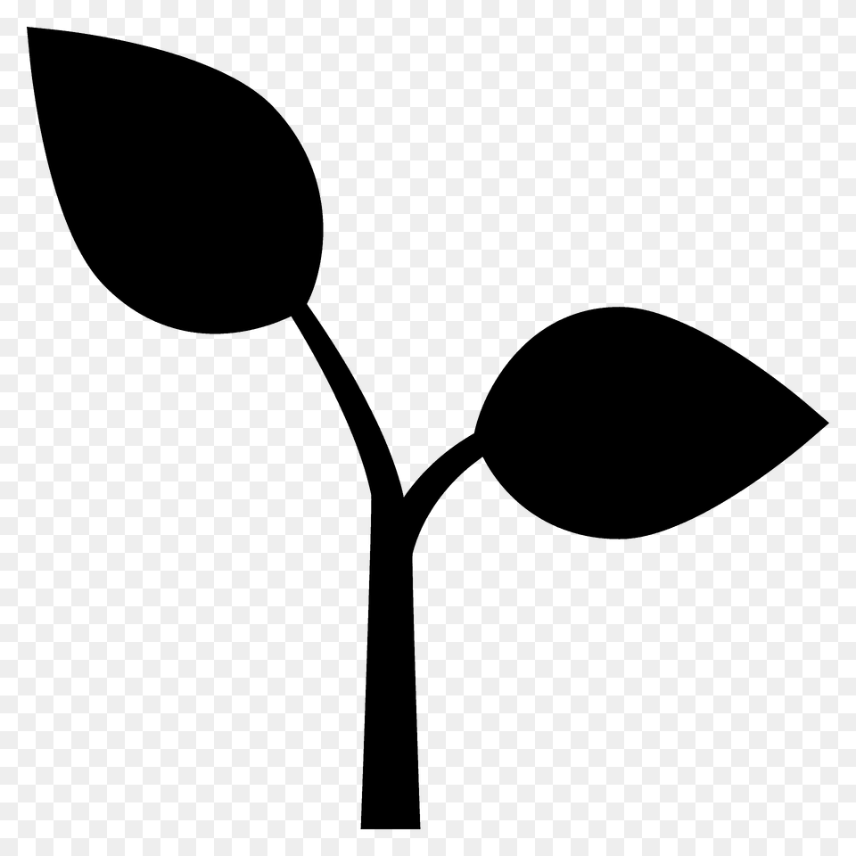 Seedling Emoji Clipart, Leaf, Plant, Silhouette, Sprout Free Png