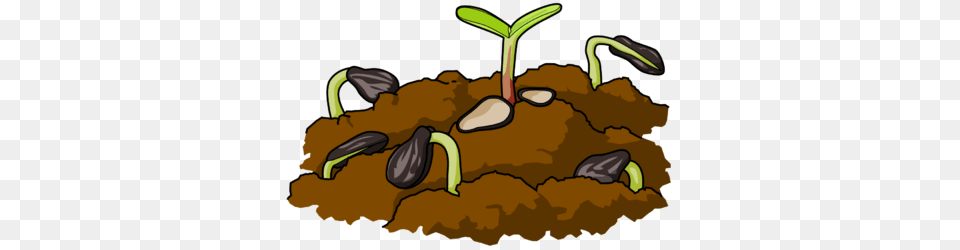 Seeds Clipart Cartoon, Soil, Plant, Sprout Png Image