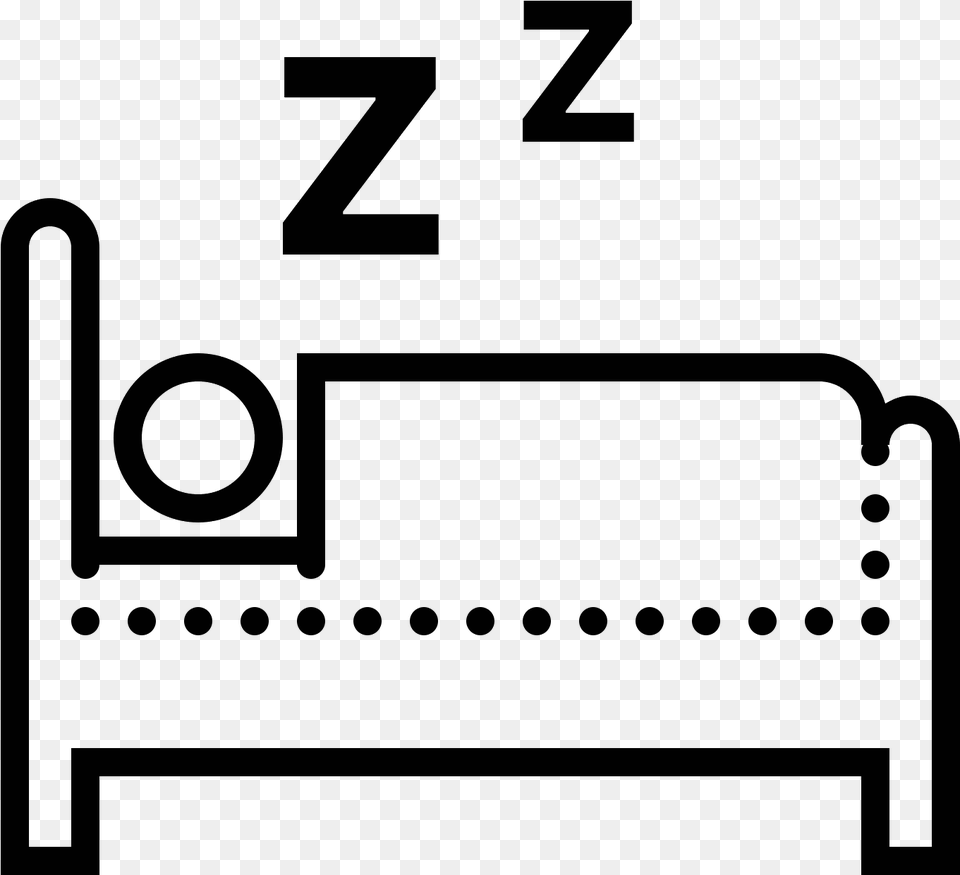 Seen From The Side A Person Lying Down In Bed Nurse Call Icon, Gray Png Image