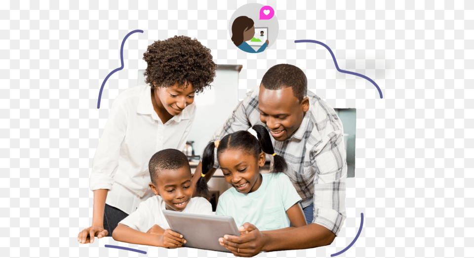 Seesaw Family Playing With Ipad, Reading, Person, Adult, Man Free Transparent Png