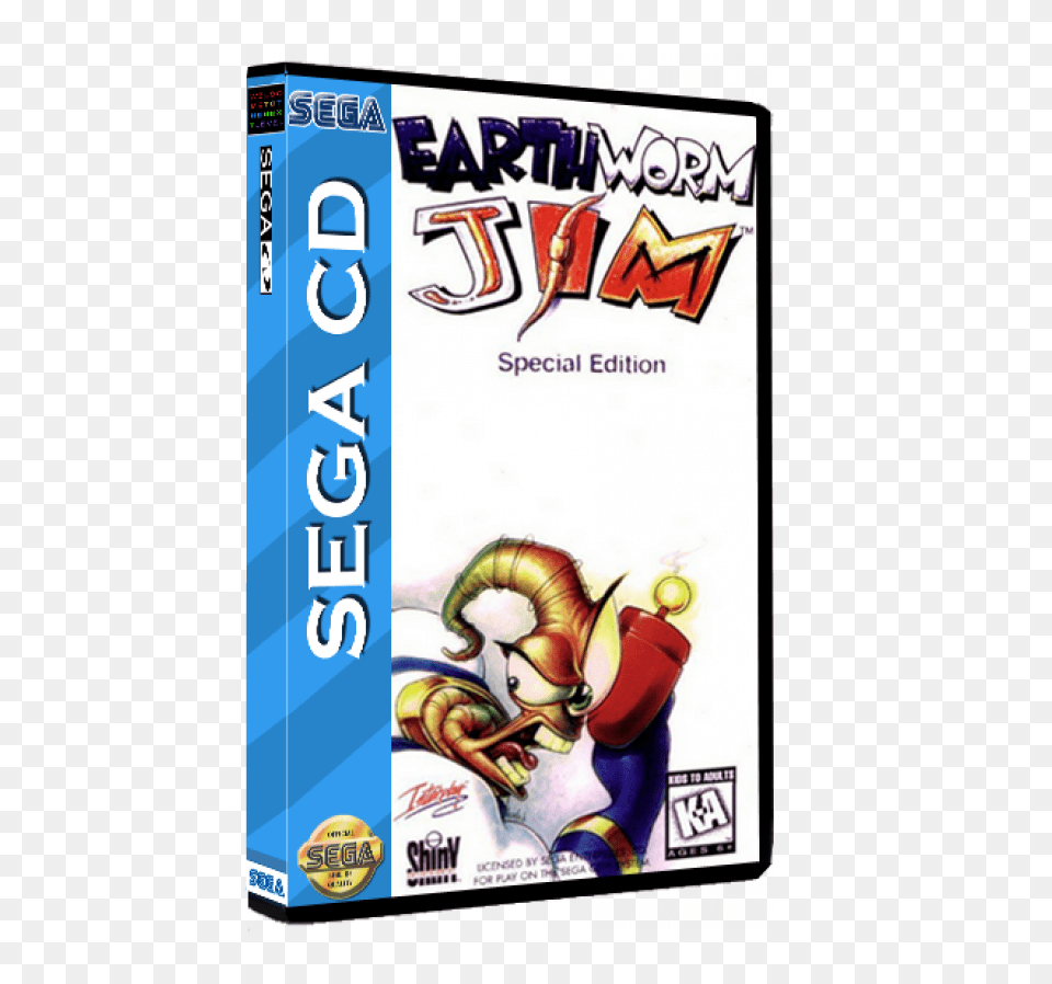 Sega Cd Rom Earthworm Jim Special Edition Blackhole Assault Sega Cd, Person, Book, Comics, Publication Png