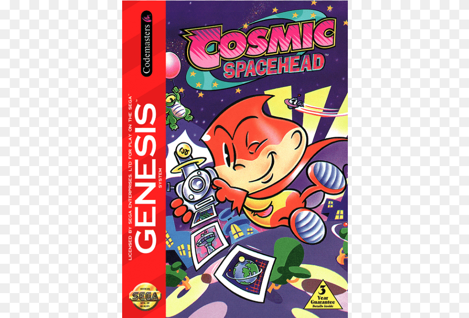 Sega Genesis Cosmic Spacehead Mega Drive, Book, Publication, Can, Tin Png Image