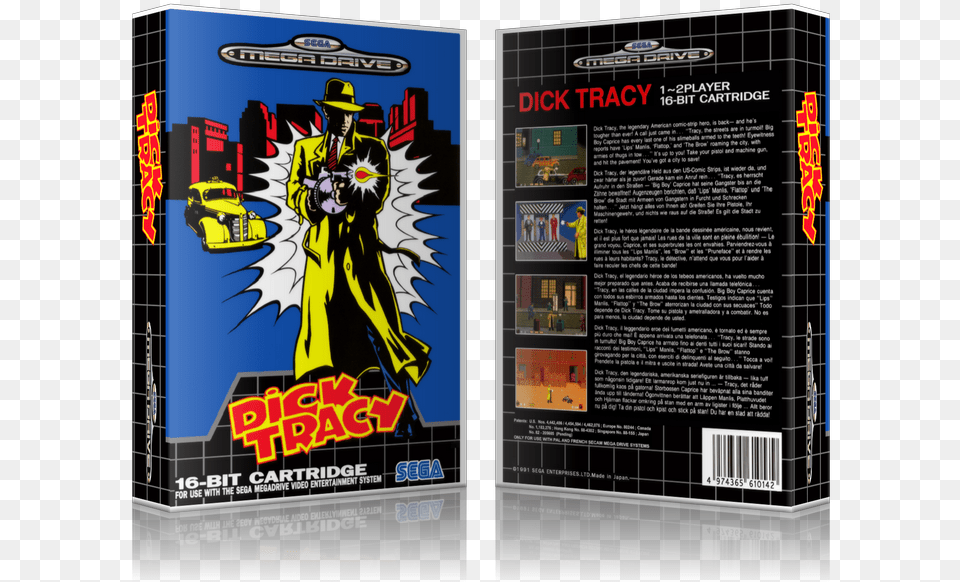 Sega Genesis Dick Tracy Sega Megadrive Replacement Cover Megadrive Dick Tracy, Adult, Person, Female, Woman Free Png Download