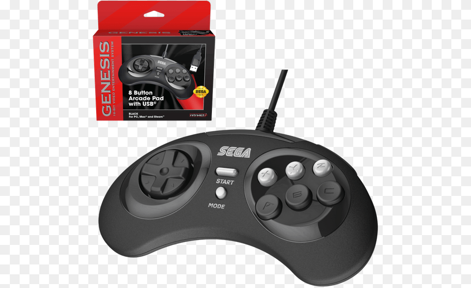 Sega Genesis Mini 6 Button Controller, Electronics, Joystick Free Transparent Png