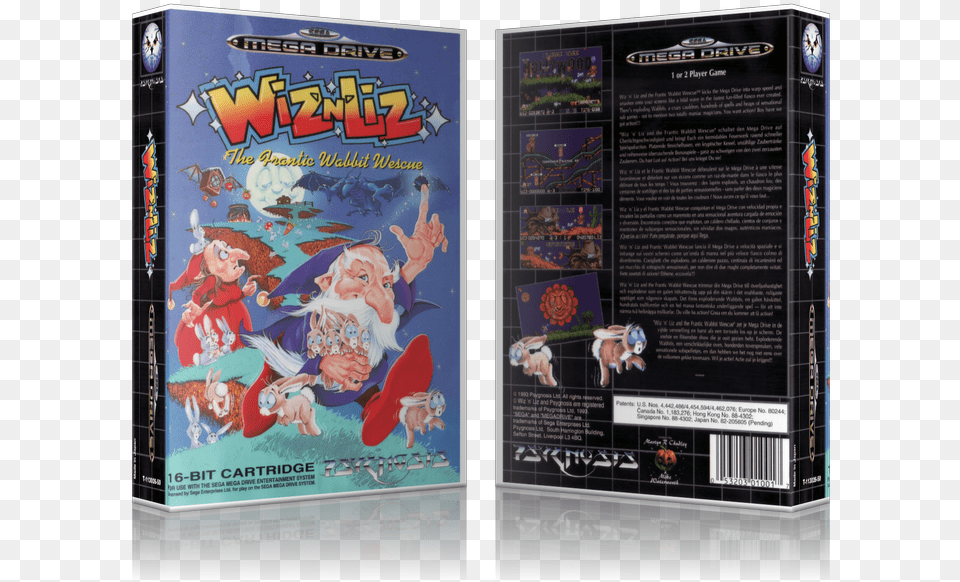 Sega Genesis Wiz N Liz Eu Sega Megadrive Replacement Wiz N Liz, Baby, Person, Book, Publication Free Transparent Png