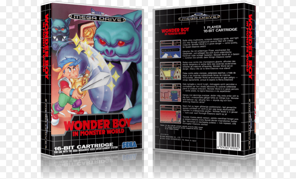 Sega Genesis Wonder Boy Picture Wonder Boy In Monster World Sega Master System, Advertisement, Book, Publication, Poster Png