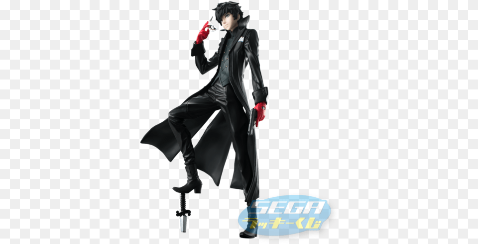Sega Lucky Kuji Persona 5 A Prize Premium Figure Joker Ren Joker P5 Full Body, Clothing, Coat, Long Sleeve, Sleeve Free Png Download