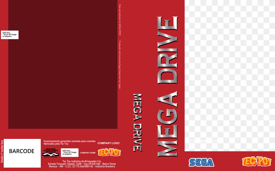 Sega Mega Drive Box Art Template Sega Mega Drive Box Template, Advertisement, Book, Publication, Poster Png