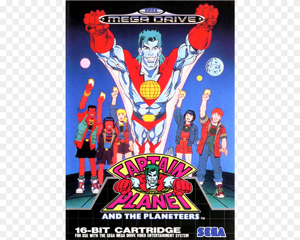 Sega Mega Drive Captain Planet And The Planeteers, Book, Publication, Comics, Boy Free Transparent Png