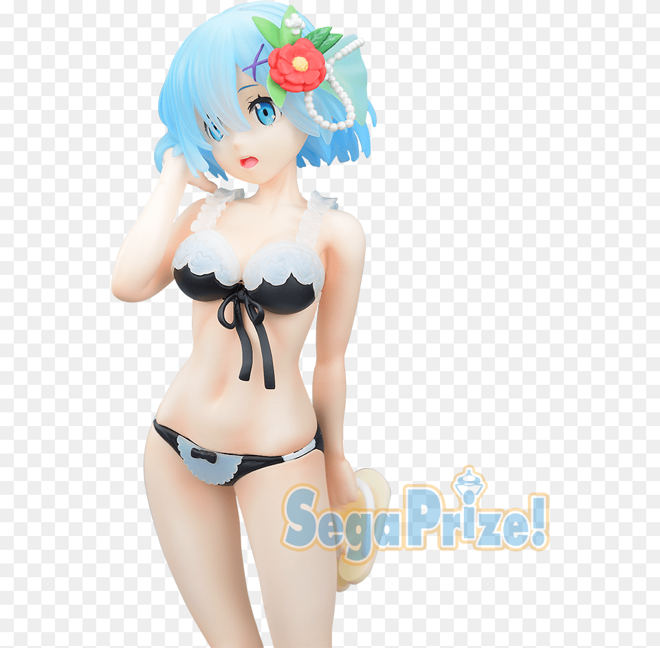 Sega Re Zero Rem Limited Premium Figure Summer Summer Summer Beach Figure Rem, Clothing, Swimwear, Adult, Underwear Png