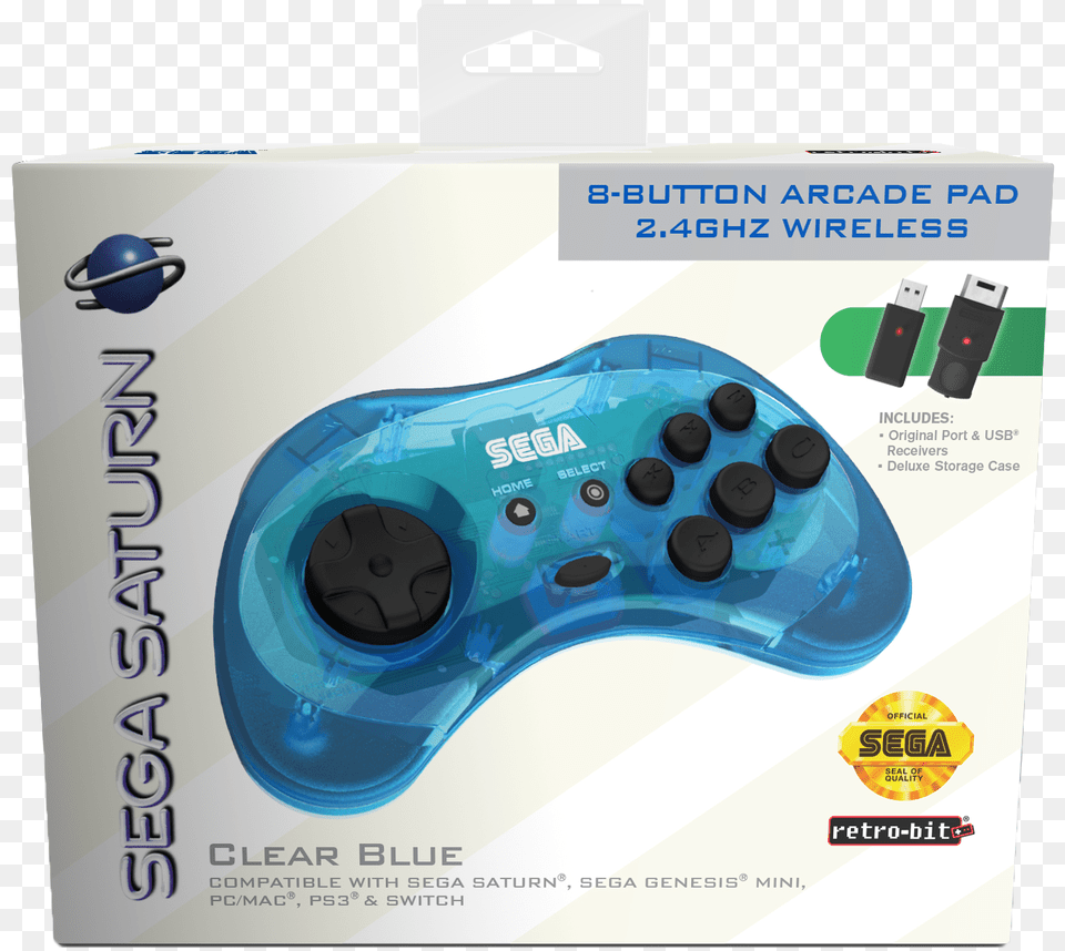 Sega Saturn 8 Button Arcade Pad Retro Bit Saturn Wireless Controller, Electronics, Joystick Free Png Download