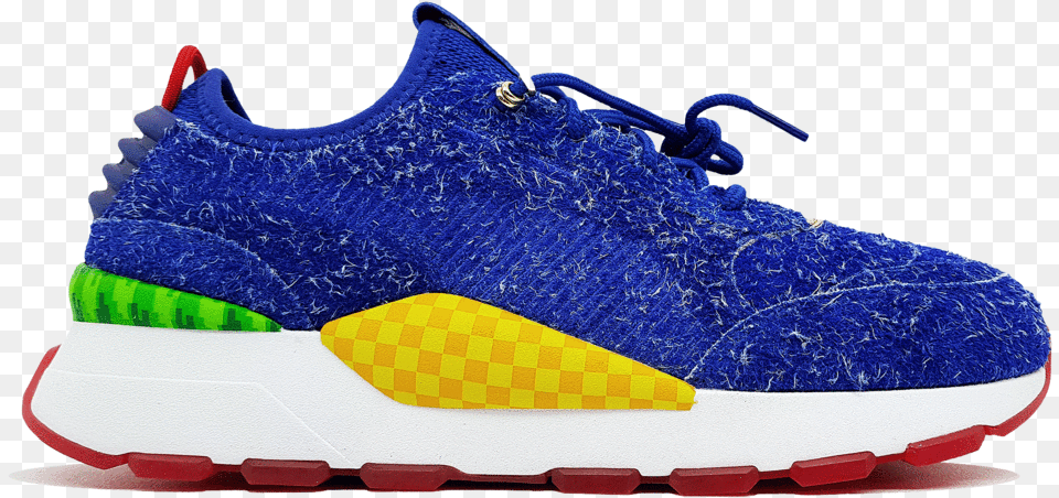 Sega X Puma Rs 0 Sonic Running Shoe, Clothing, Footwear, Sneaker, Running Shoe Png