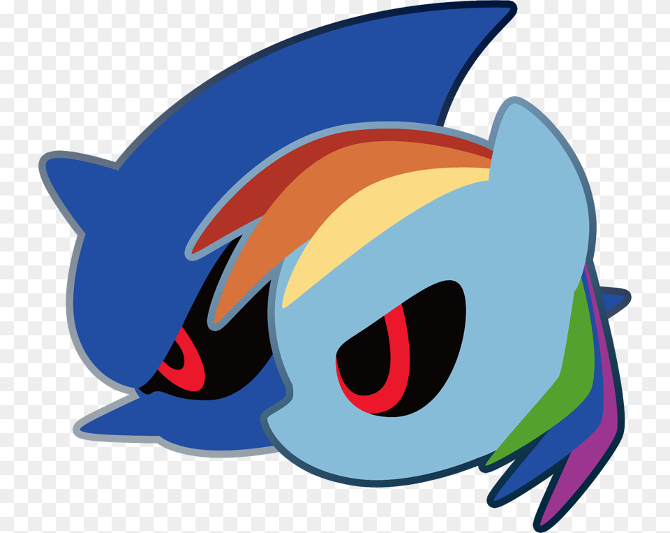 Segasonic The Hedgehog Sonic Lost World Rainbow Dash Metal Sonic And Metal Rainbow Dash, Art, Graphics, Animal, Fish Free Png Download