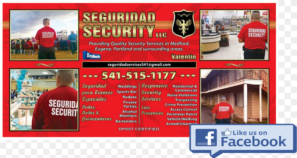 Seguridad Security Facebook Oregon Flyer, Advertisement, Poster, Adult, Male Free Png