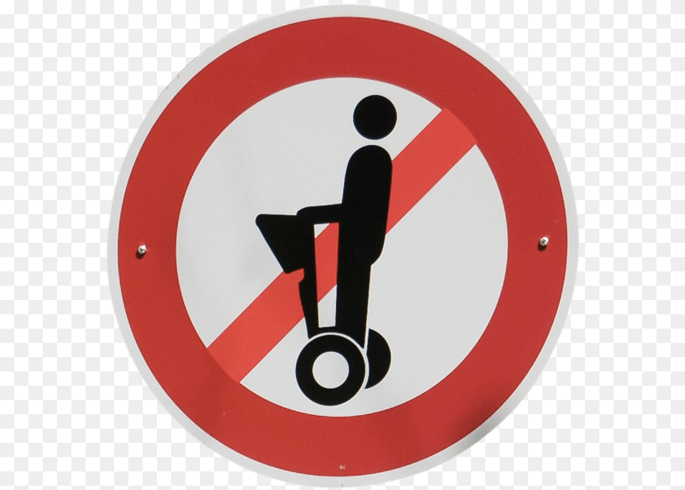 Segway Prohibition Sign Crop, Symbol, Road Sign Png Image
