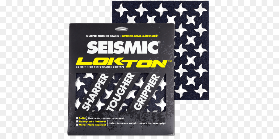 Seismic Lokton Ninja Star Big Rock Longboard Griptape Pack Hissedilebilir Yzey Hazr Ablon, Advertisement, Poster, Business Card, Paper Free Png