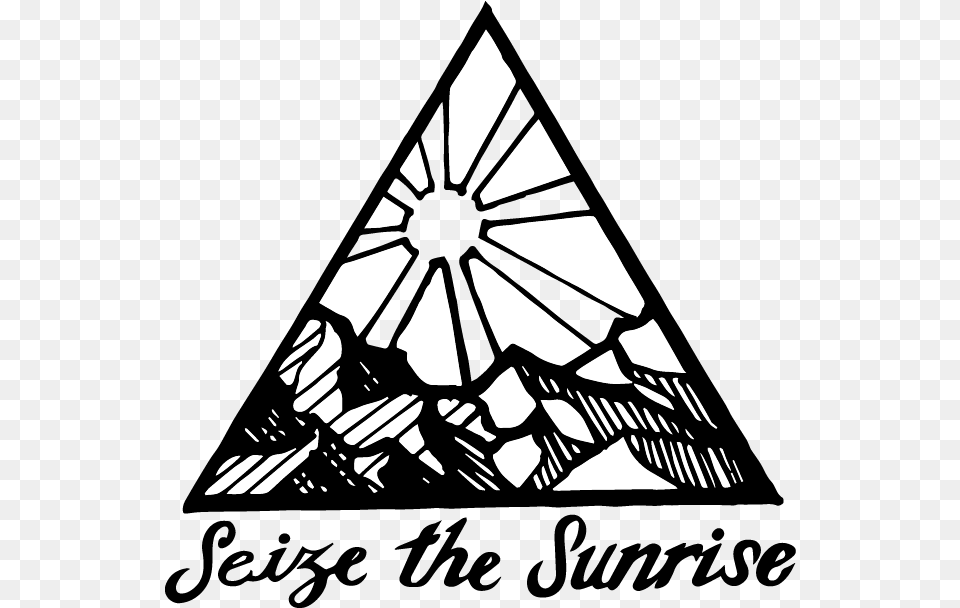 Seize The Sunrise Transparent, Triangle, Person Png