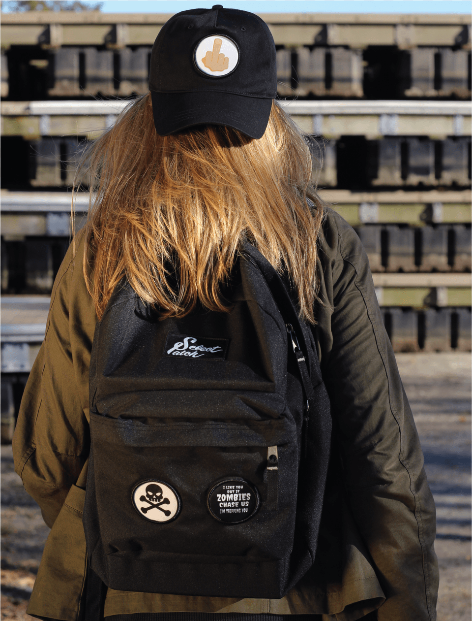 Select Patch Backpack And One Patch Cap 17 Girl Free Png Download