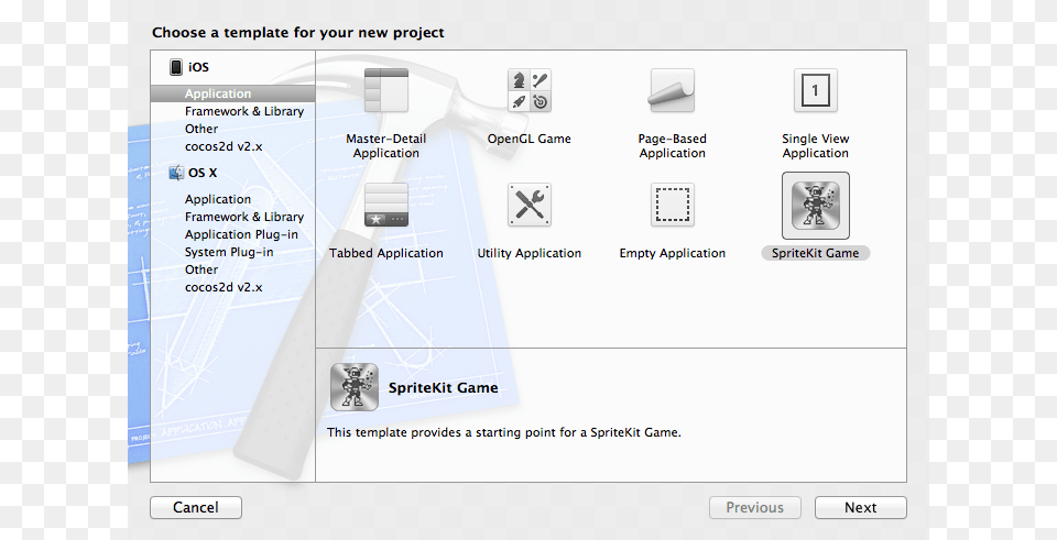 Select Spritekit Template Xcode Create, File, Page, Text, Webpage Png Image