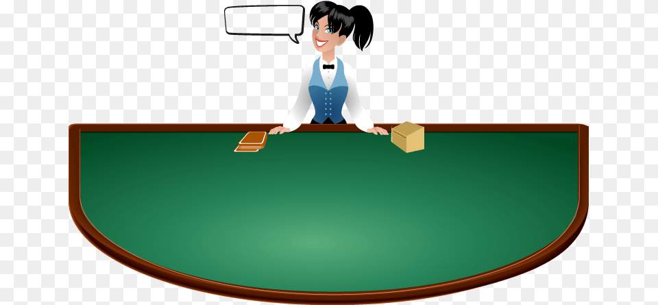 Select The Dealer39s Face Up Card Value Cartoon, Furniture, Table, Adult, Female Png Image