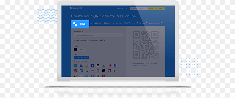 Select The Type Of Qr Code, Computer, Pc, Laptop, Electronics Png Image