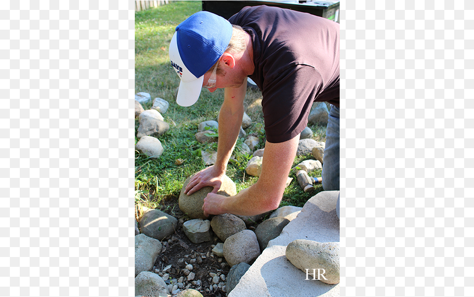 Selecting Stones For The Dry Lay Bench Bedrock, Adult, Person, Pebble, Man Png Image