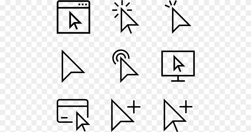 Selection Amp Cursors Icon, Gray Free Transparent Png