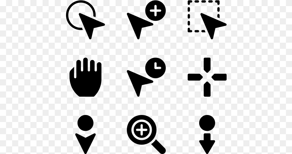 Selection And Cursors, Gray Png