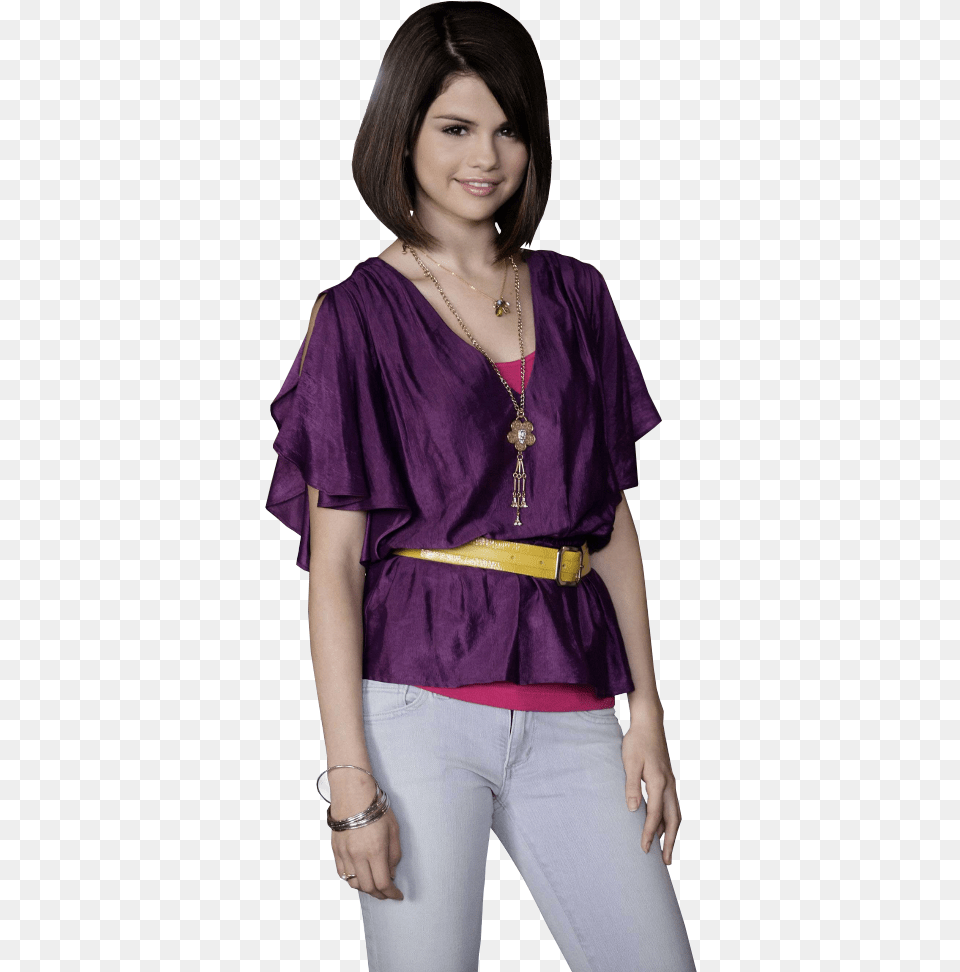 Selena Gomez, Blouse, Clothing, Accessories, Necklace Free Png Download