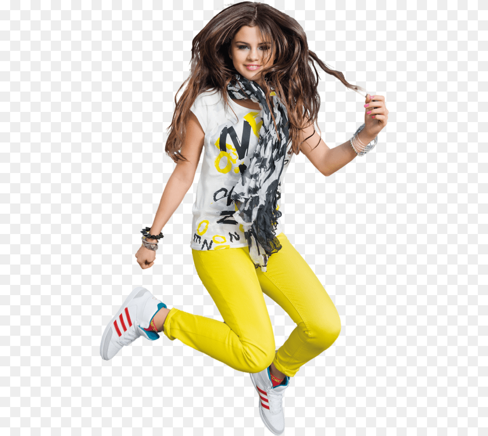 Selena Gomez By Bernadett98 Selena Gomez Outfits Wizards Of Waverly Place, Shoe, Clothing, Pants, Footwear Png