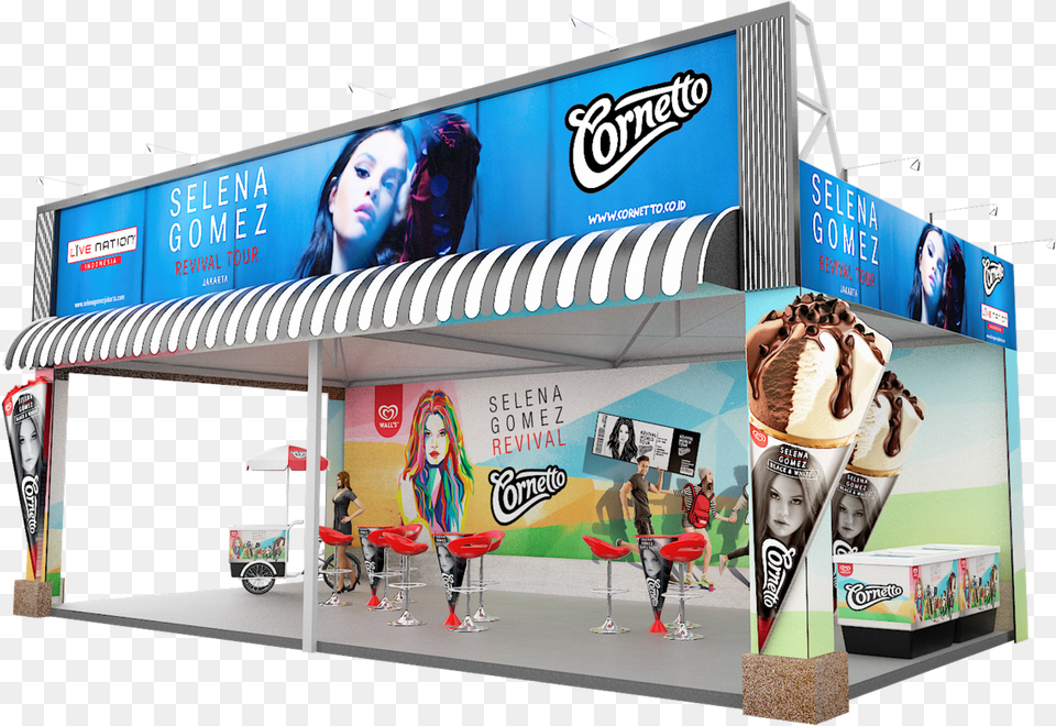 Selena Gomez Concert Billboard, Person, Adult, Ice Cream, Woman Png Image