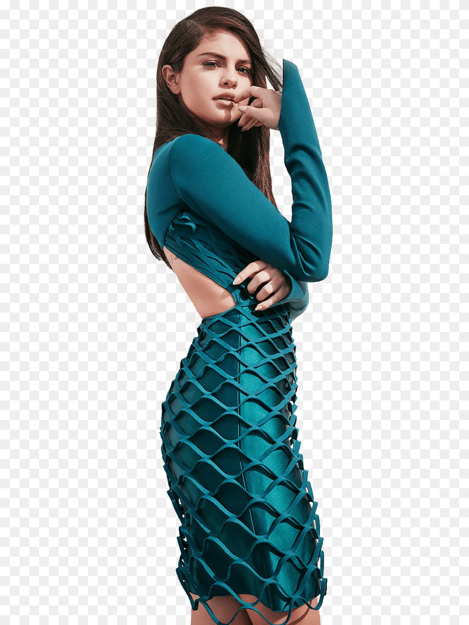 Selena Gomez On Chris Evans Download Selena Gomez In Blue Dress, Adult, Person, Woman, Female Free Png