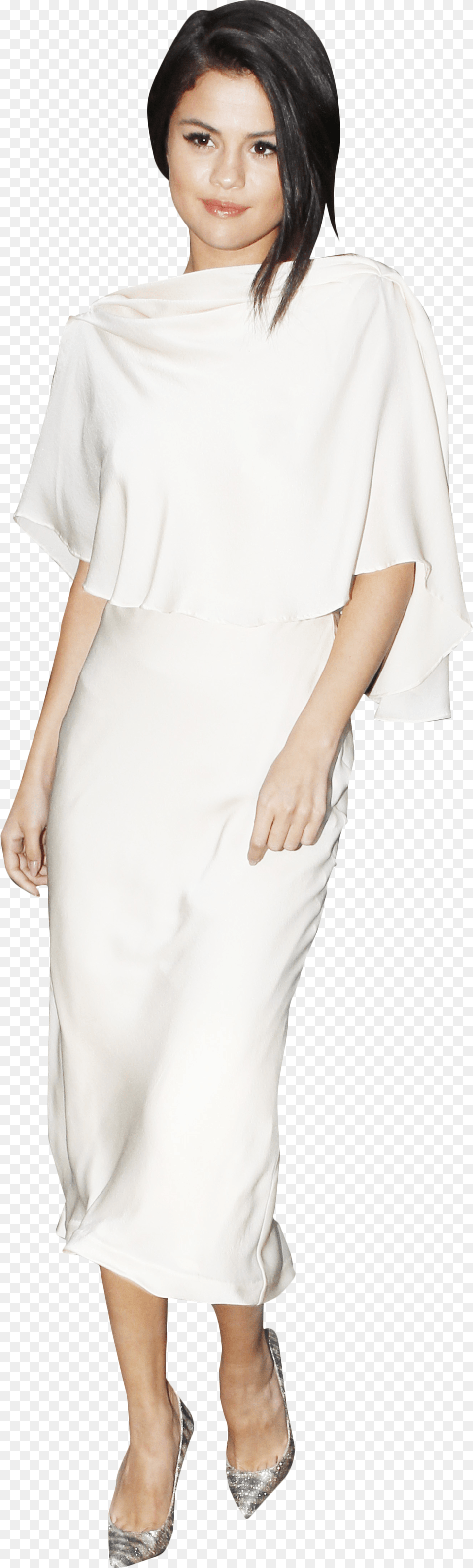 Selena Gomez White Dress Dress Portable Network Graphics, Adult, Shoe, Person, Footwear Png Image