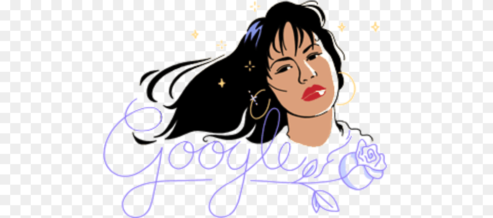 Selena Quintanilla Google Doodle Art Project, Woman, Adult, Person, Female Free Transparent Png