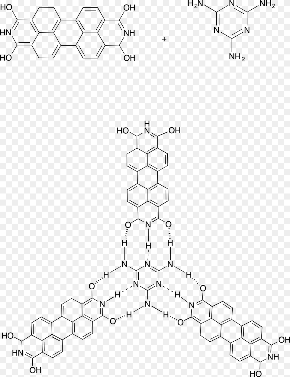 Self Assembly Of A Ptcdi Melamine Supramolecular Network Self Assembly Of A Ptcdi Melamine Supramolecular Network, Gray Free Png