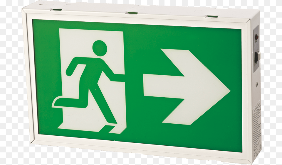 Self Powered Led Running Man Exit Sign, Symbol, Recycling Symbol, Business Card, Paper Png