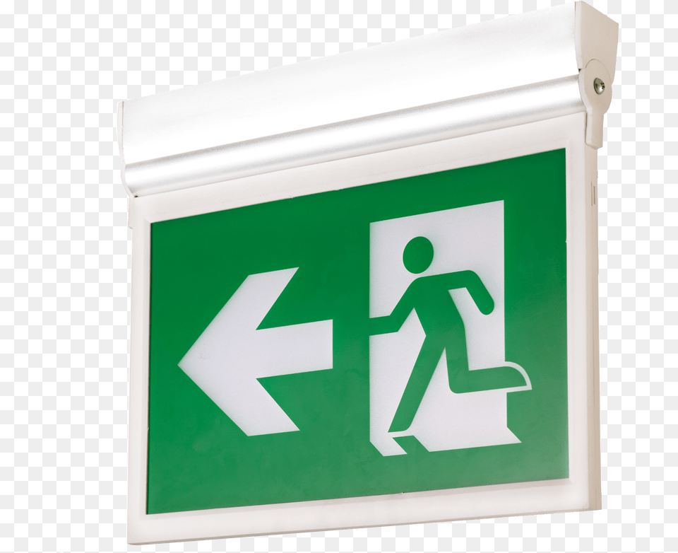 Self Powered Swing Type Led Running Man Exit Sign Emergency Exit, Symbol, Mailbox, Text Png Image