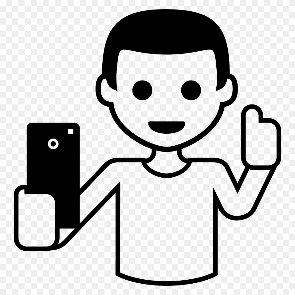 Selfie Emoji Clipart, Face, Head, Person, Electronics Png