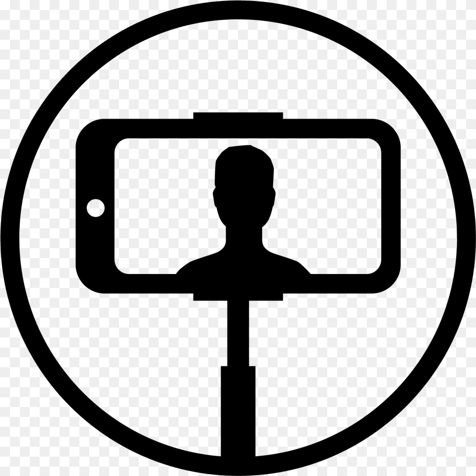 Selfie Icon, Gray Png