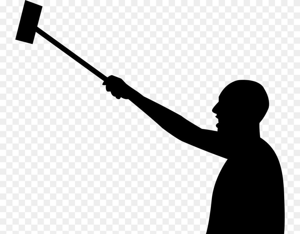 Selfie Silhouette, Gray Free Png