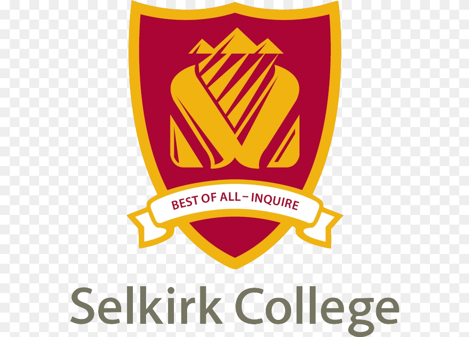 Selkirk Logo Selkirk College Canada Logo, Badge, Symbol, Emblem, Dynamite Png